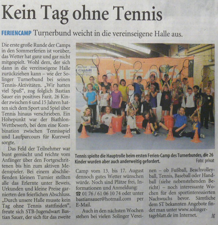 Kein Tag ohne Tennis